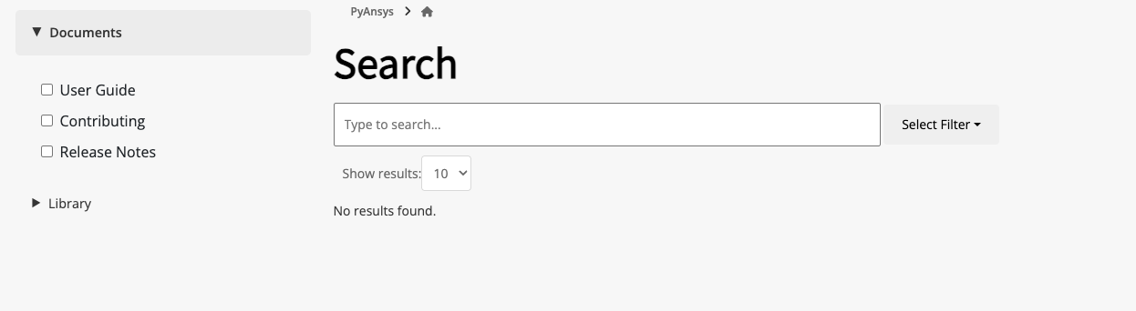 Search filters